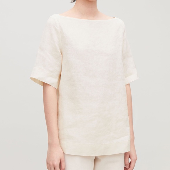 COS Tops - COS Half-sleeve hemp blouse